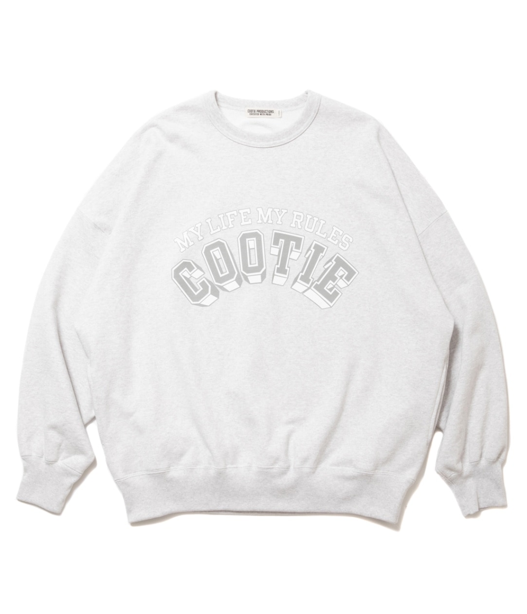 Open End Yarn Print Sweat Crew【OATMEAL】｜COOTIE PRODUCTIONS
