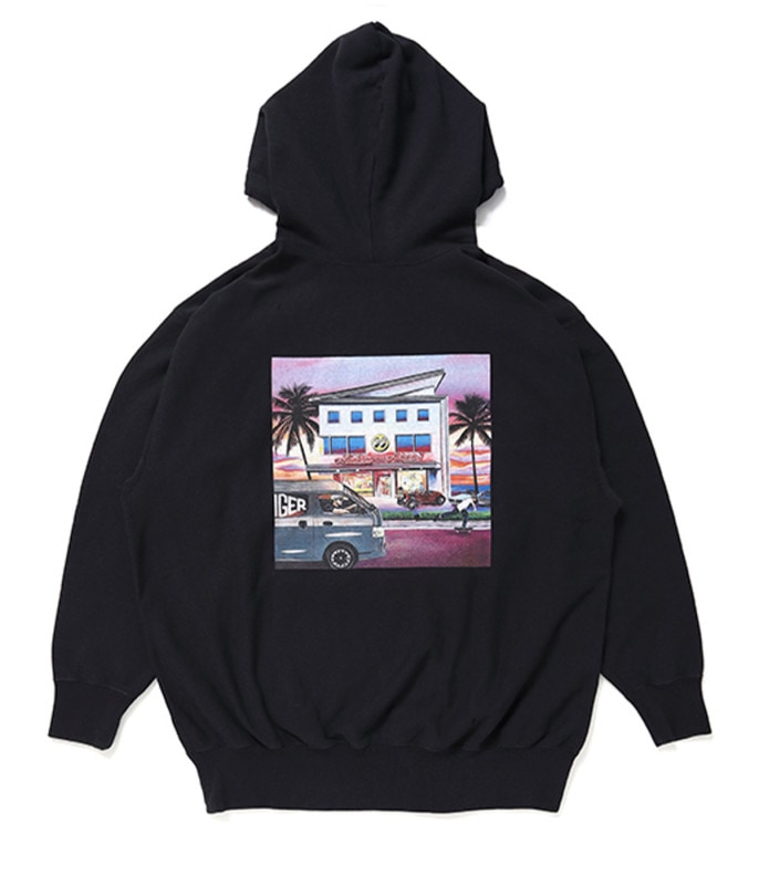 CHALLENGERxMOON EQUIPPED HOODIE【BLACK】