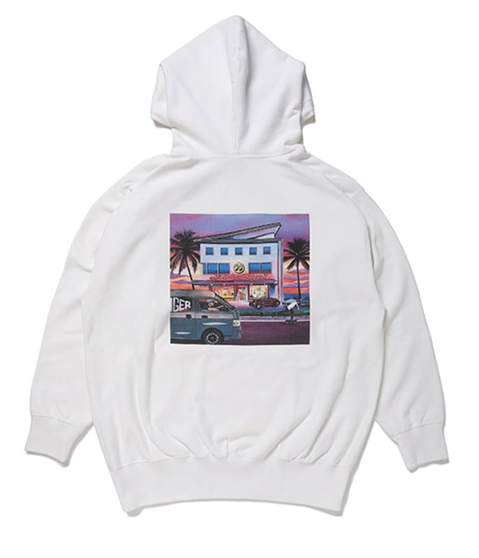 CHALLENGERxMOON EQUIPPED HOODIE【WHITE】