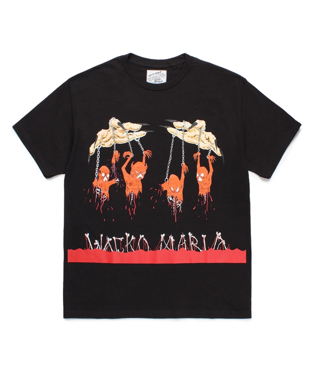 NECK FACE / CREW NECK T-SHIRT (TYPE-2)【BLACK】