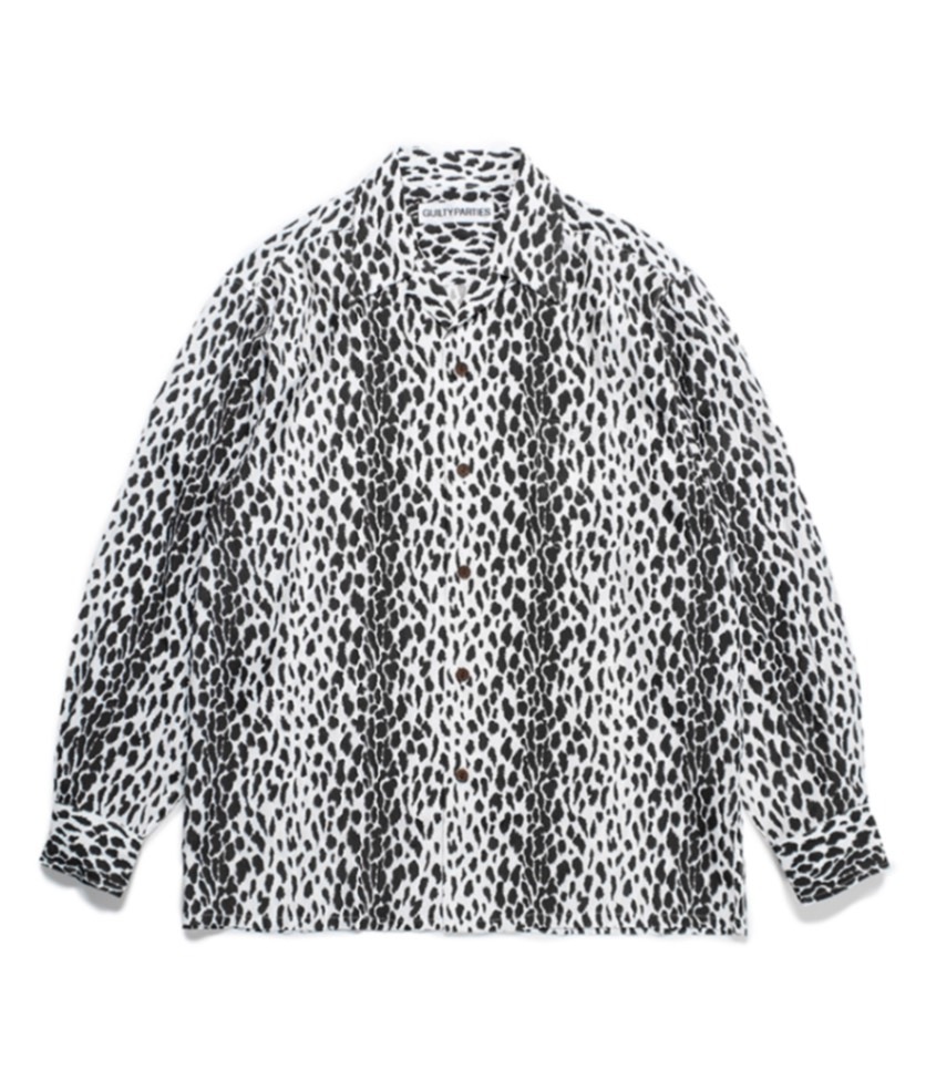 LEOPARD OPEN COLLAR SHIRT【BLACK】｜WACKO MARIA｜MELTING POT