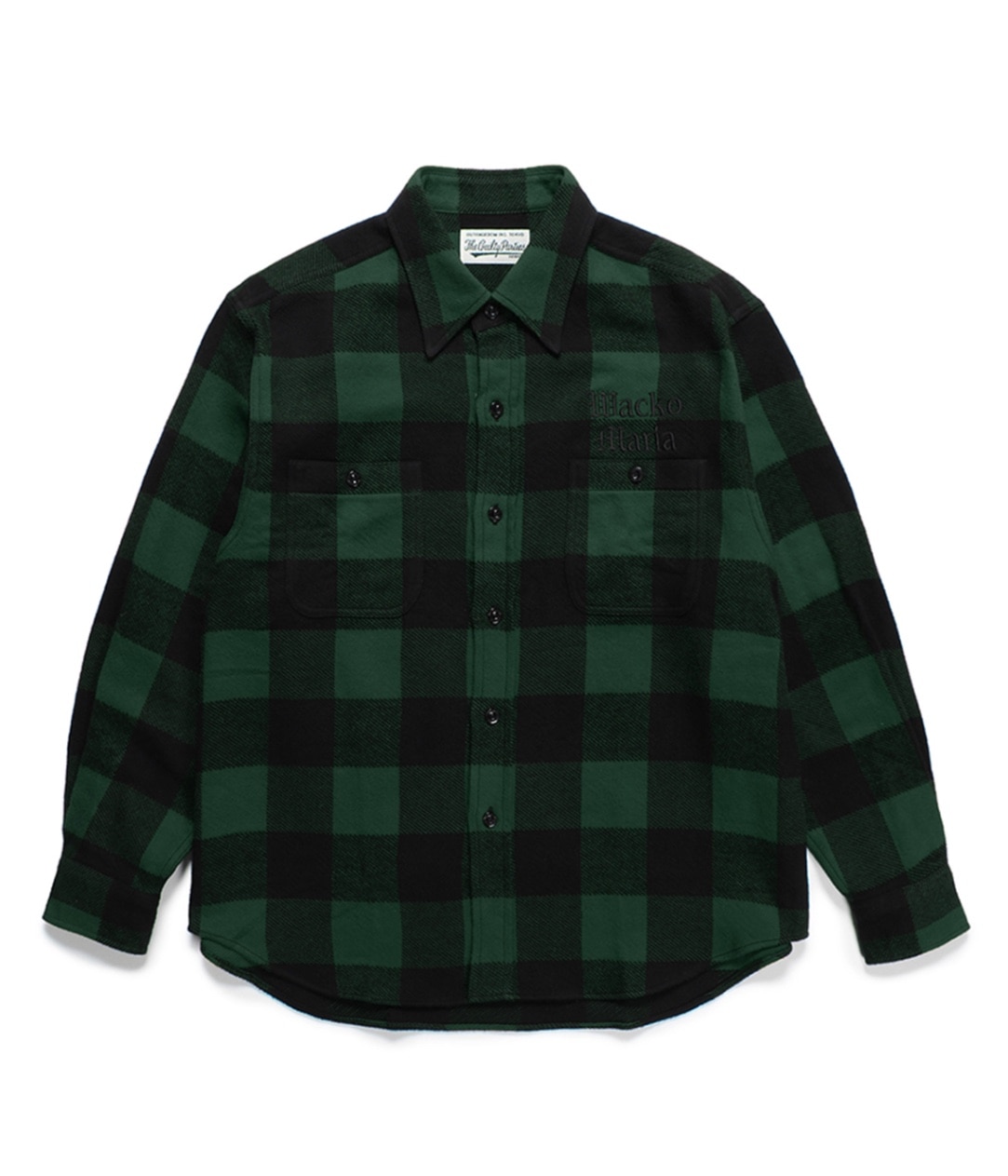 WACKO MARIA BLOCK CHECK FLANNEL SHIRT