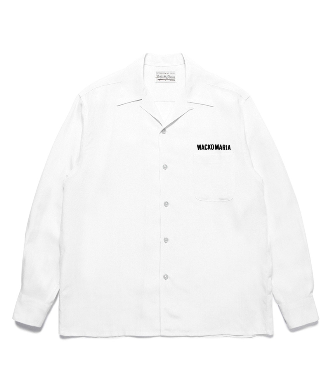 トップス WACKO MARIA 50'S OPEN COLLAR SHIRT WHITE 50'S OPEN COLLAR SHIRT (TYPE-2)【WHITE】｜WACKO MARIA｜MELTING POT