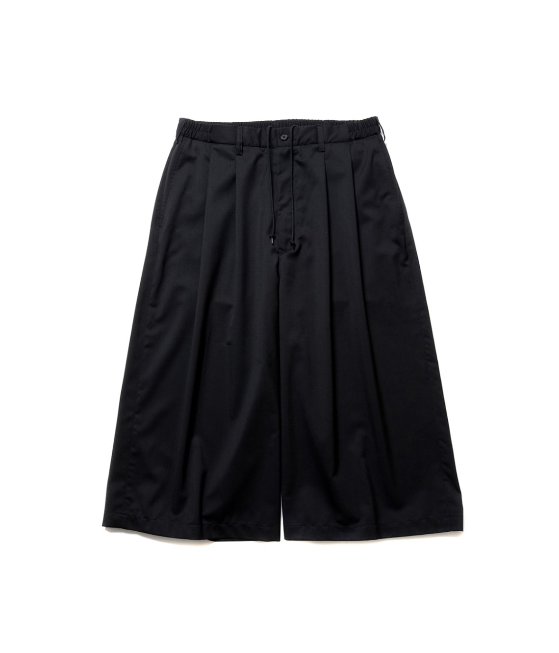 パンツ COMBAT WOOLTWILL SHINCUTWIDEEASYTROUSERS Combat Wool Twill Shin Cut Wide Easy Trousers【BLACK