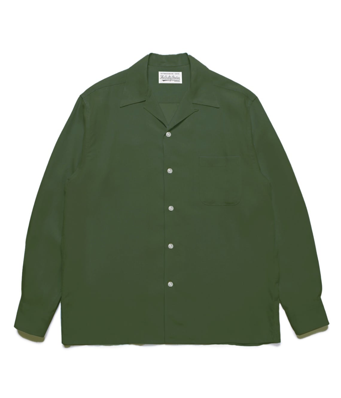 50'S OPEN COLLAR SHIRT L/S (TYPE-1)【GREEN】