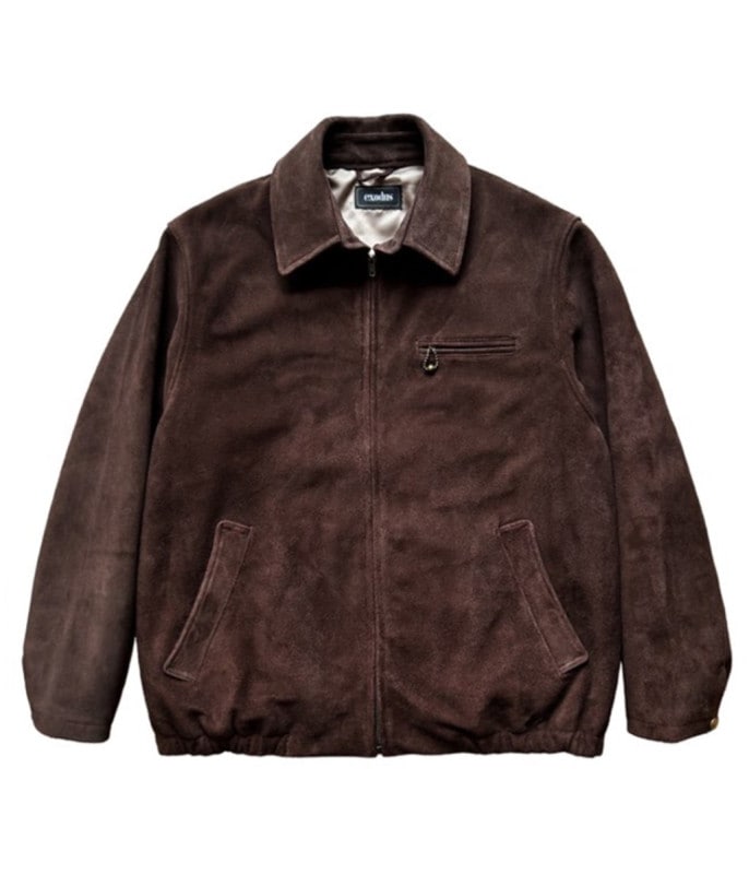 SUEDE LEATHER SPORTS JACKET【BROWN】