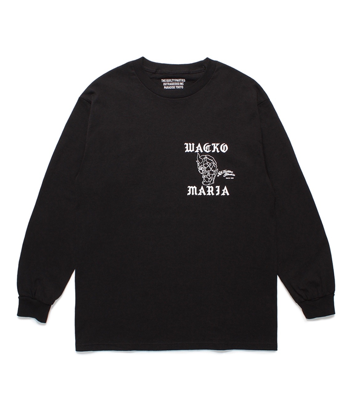 ワコマリア 56 TATTOO STUDIO /LONG SLEEVE Tee 56 TATTOO STUDIO / LONG SLEEVE T-SHIRT【BLACK】｜WACKO MARIA
