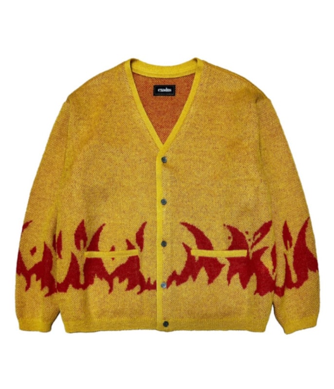 FIRE HOUSE MOHAIR CARDIGAN【YELLOW】