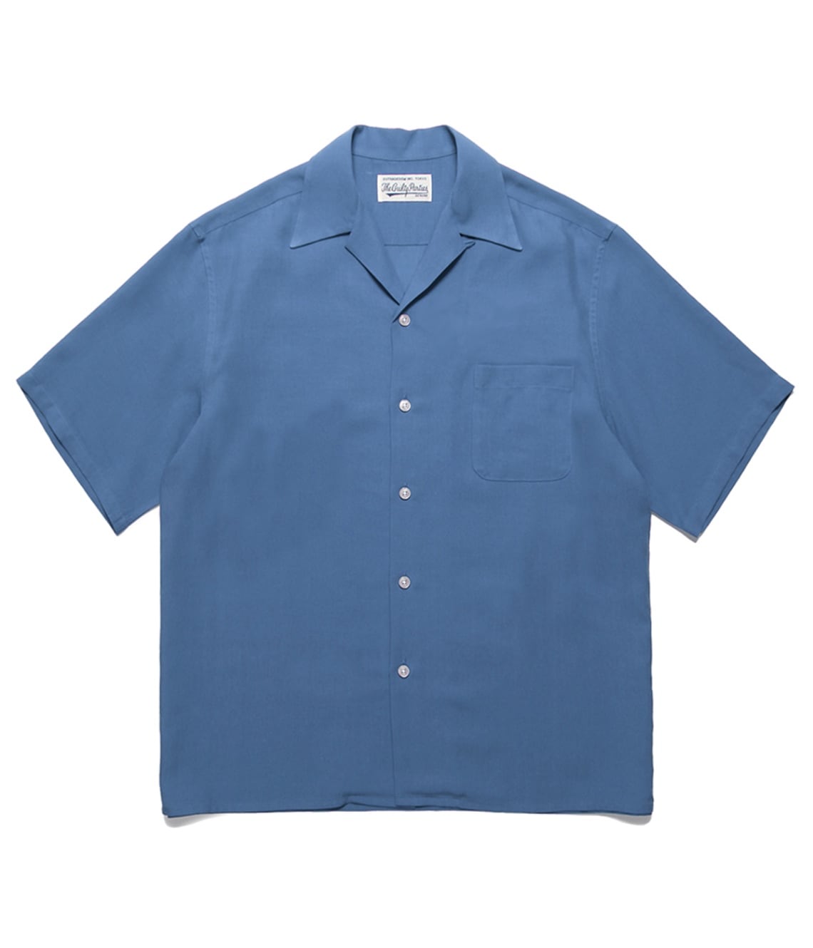 50'S OPEN COLLAR SHIRT S/S (TYPE-1)【BLUE】