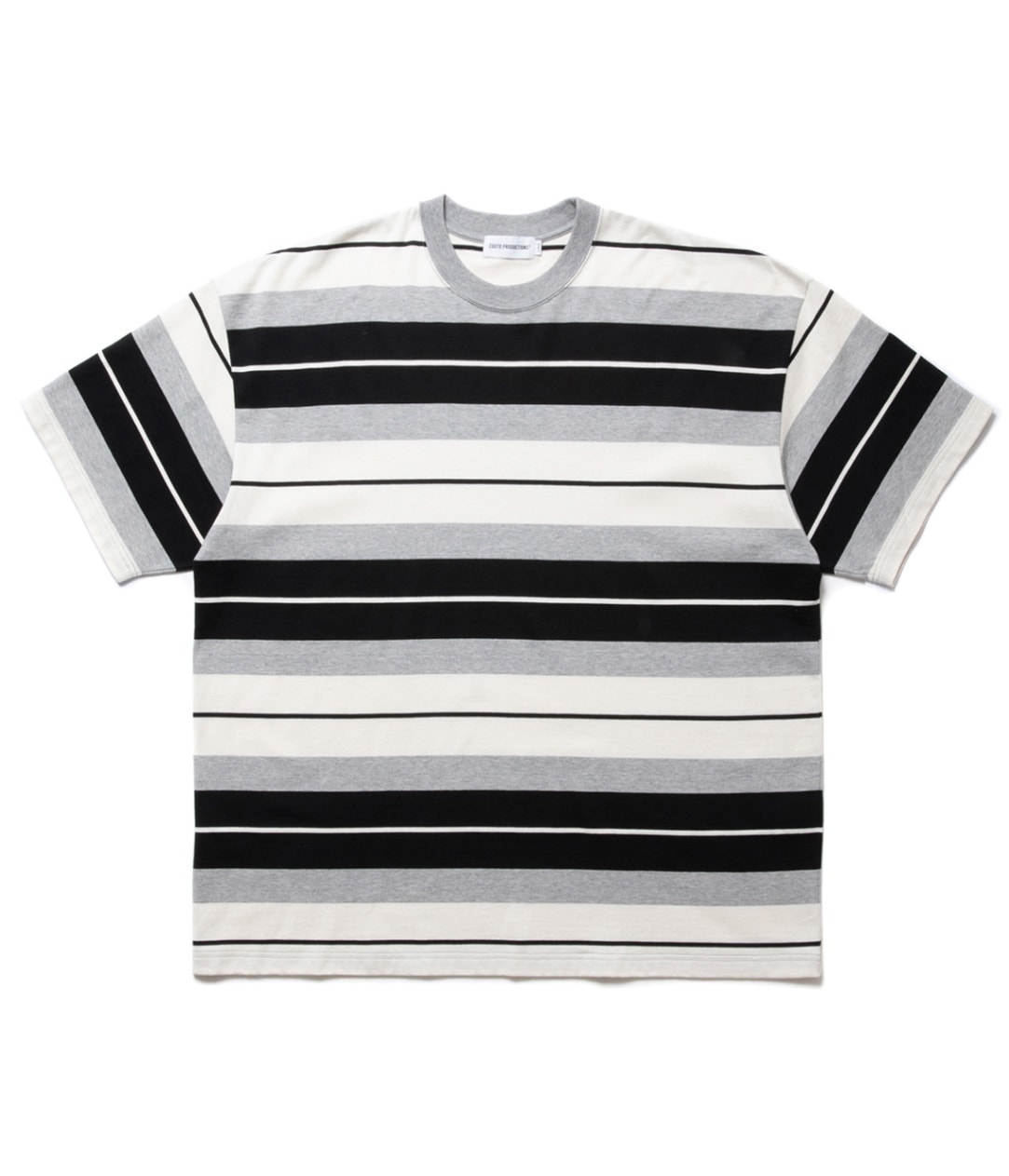 トップス COOTIE PRODUCTIONS Panel Border S/S Tee Panel Border S/S Tee【BLACK×ASH GRAY×WHITE】｜COOTIE PRODUCTIONS