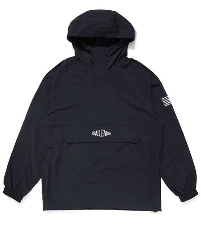 PACKABLE NYLON ANORAK【BLACK】
