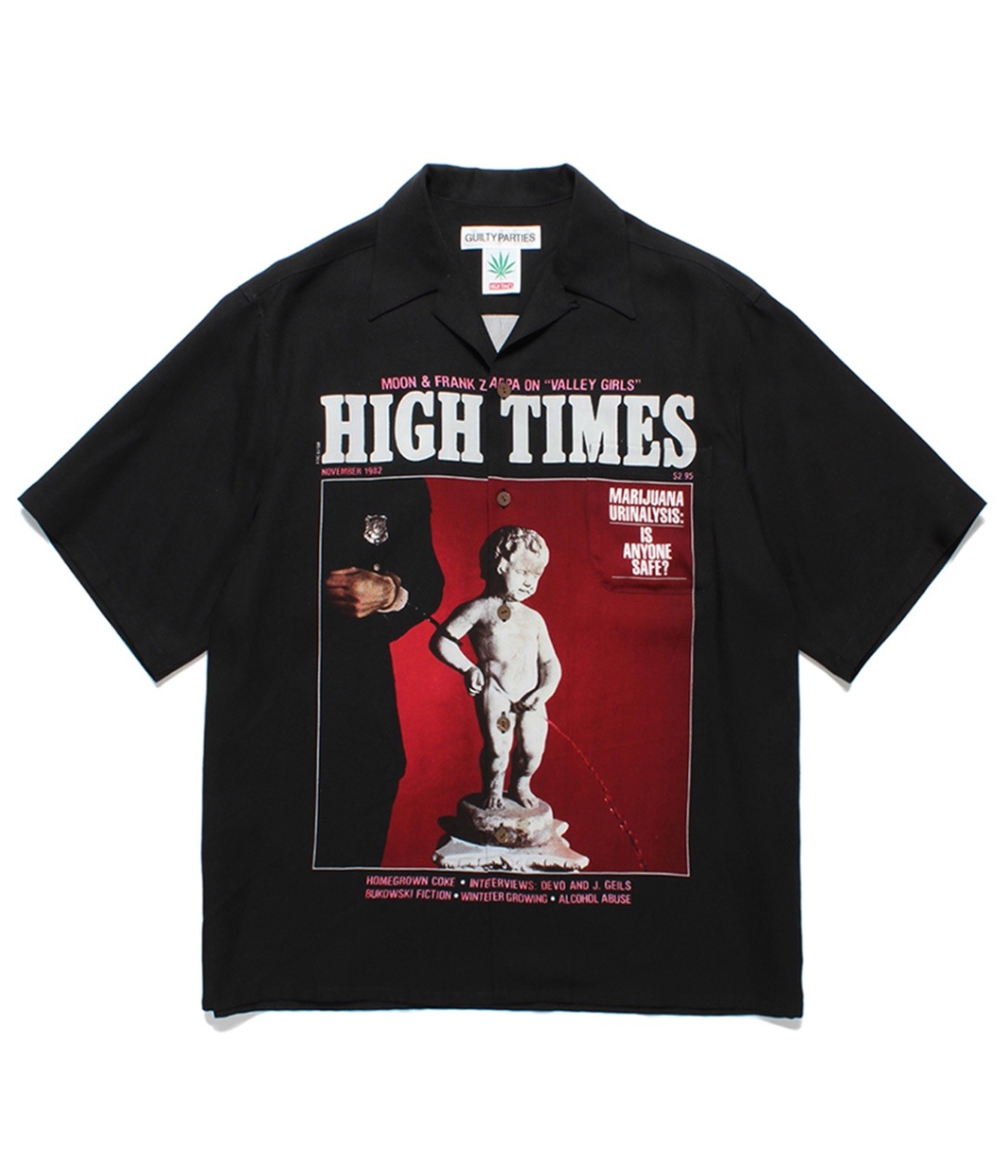 HIGH TIMES / HAWAIIAN SHIRT (TYPE-3)【BLACK】｜WACKO MARIA