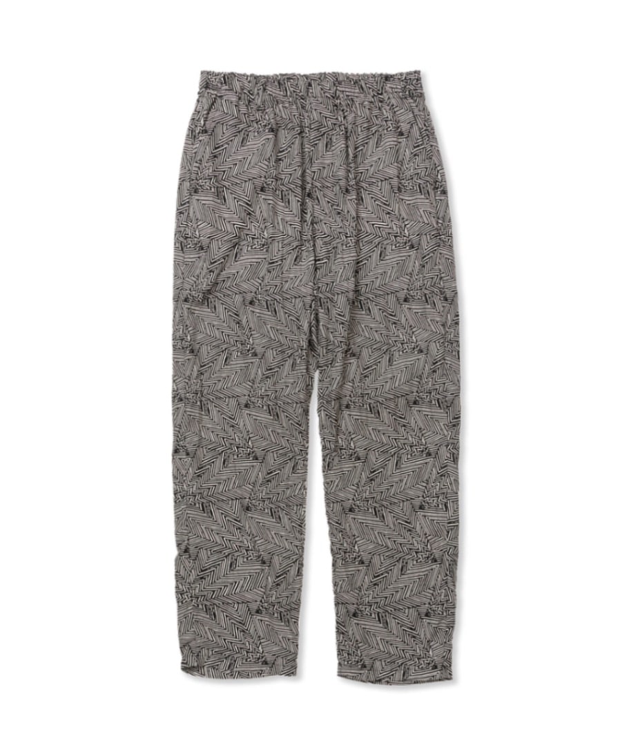 P/R GEOMETRIC PATTERN EASY TROUSERS【BLACK】