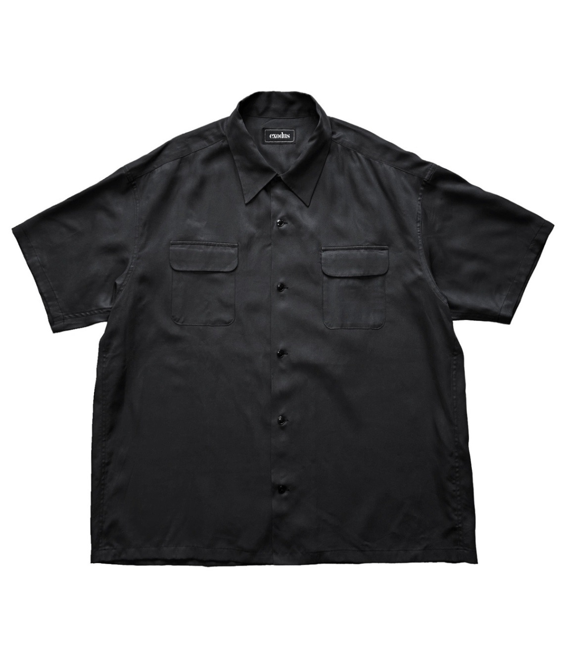 ジャケット・アウター EXODUS CHINA OPEN COLLAR SHIRT TYPE-1 FLAP POCKET OPEN COLLAR SHIRT【BLACK】｜exodus brand™｜MELTING POT