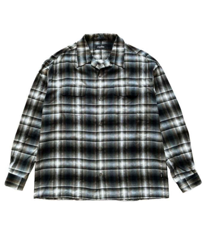 RAYON OMBRE CHECK SHIRTS【GREEN】
