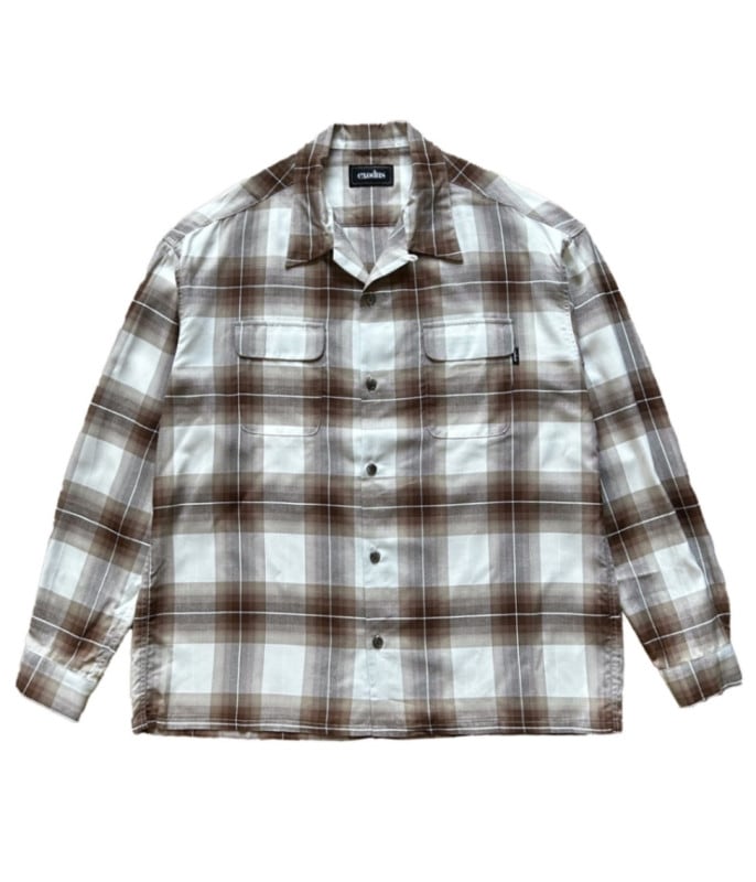 RAYON OMBRE CHECK SHIRTS【BEIGE】