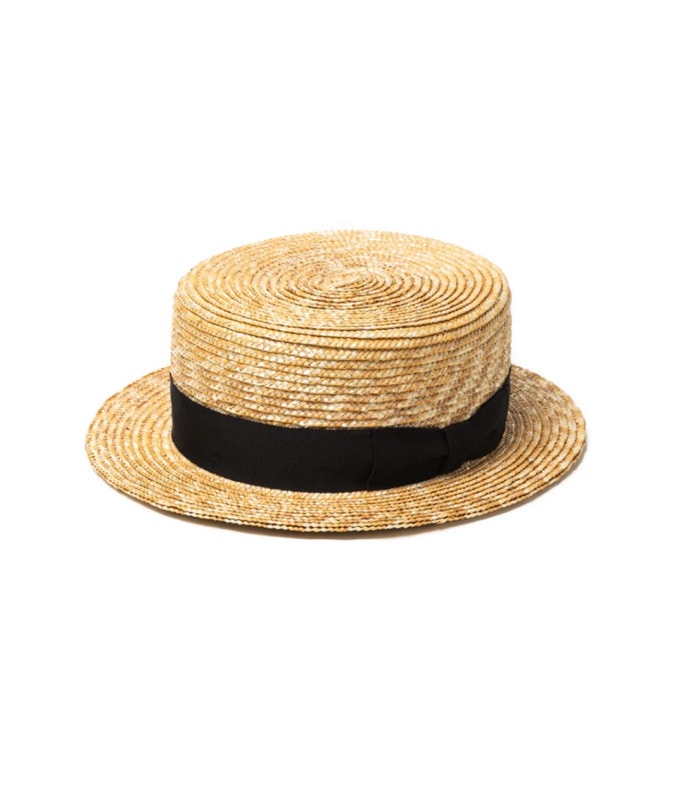 STRAW BOATER HAT【BEIGE】