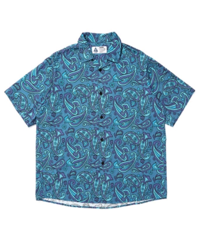S/S PAISLEY SHIRT【BLUE GRAYxPURPLE】
