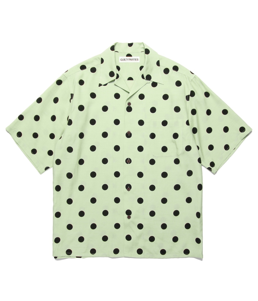 WACKO MARIA/SMALL DOTS OPEN COLLAR SHIRT（GRAY）［スモール