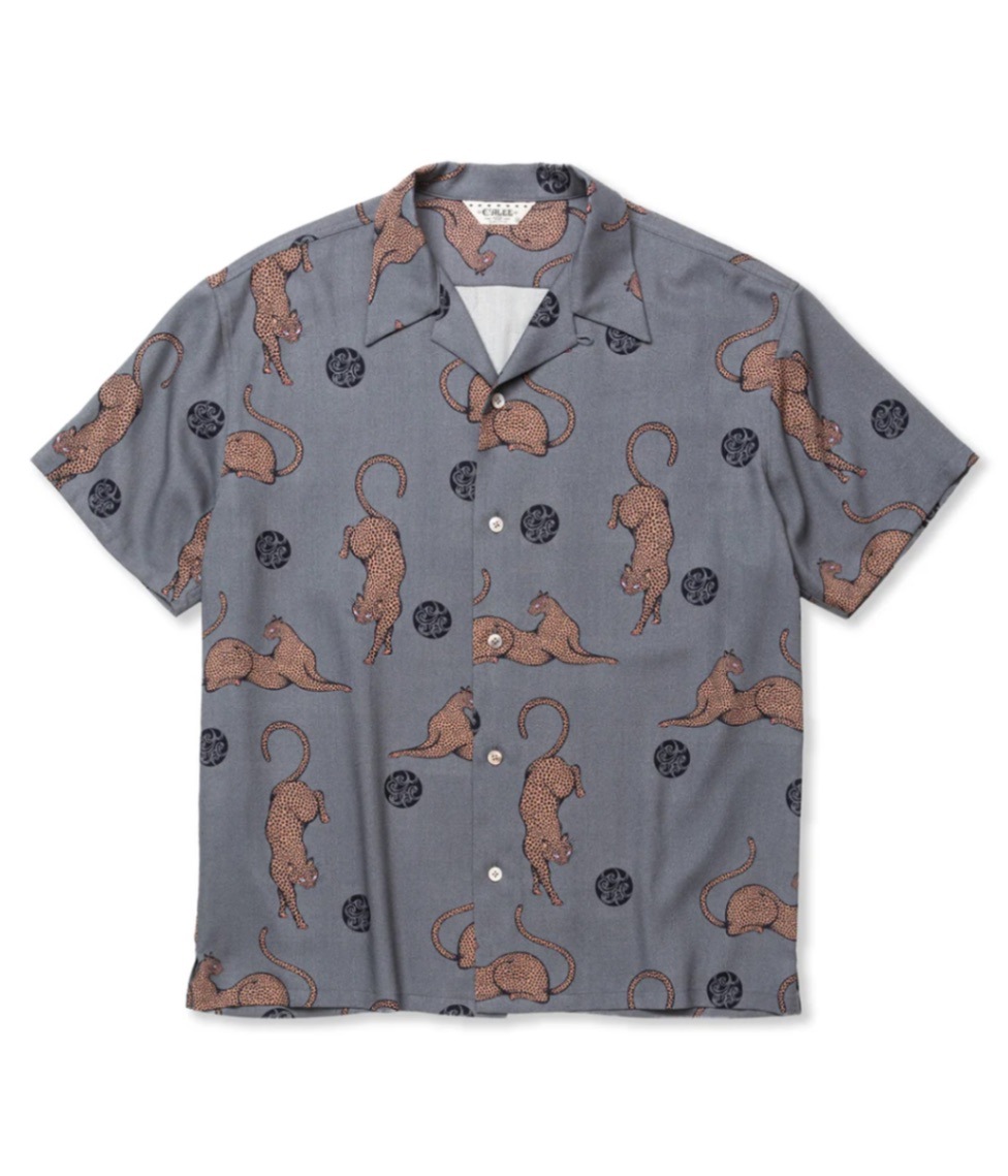 ×MIHO MURAKAMI PANTHER DOT PATTERN SHIRT【CHARCOAL GREEN】