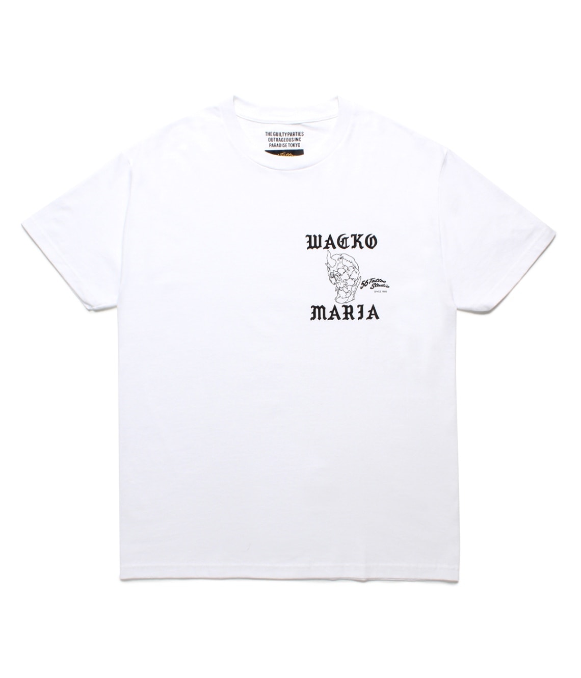 56 TATTOO STUDIO / CREW NECK T-SHIRT【WHITE】｜WACKO MARIA