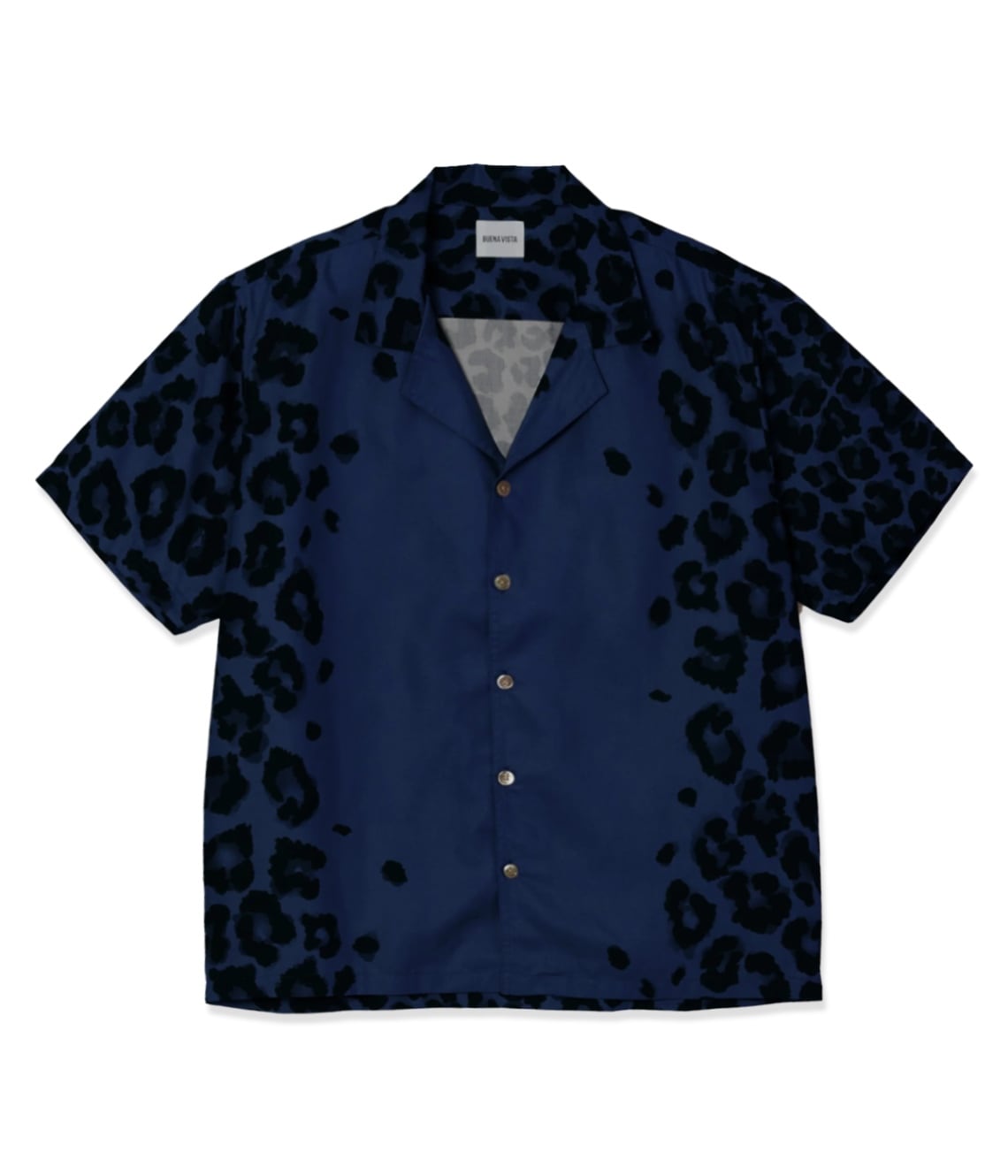 LEOPARD BOWLING SHIRT【NAVY】