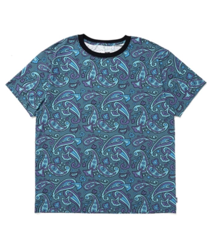 S/S PAISLEY TEE【BLUE GRAYxPURPLE】
