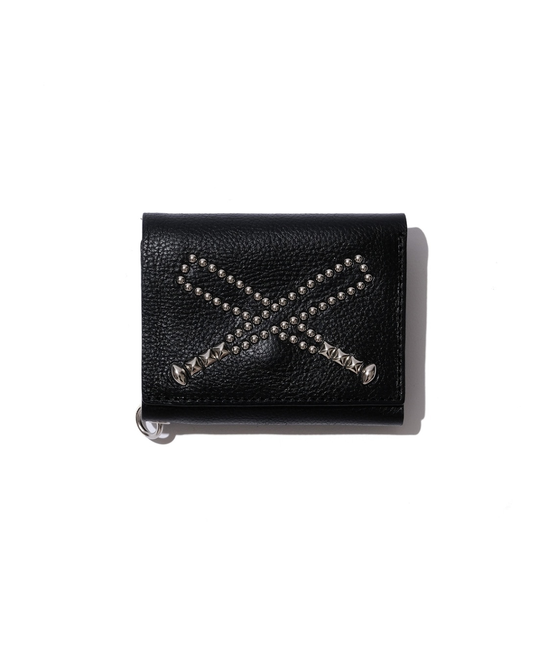 CALEE×KEBOZ STUDS LEATHER MULTI WALLET【BLACK】