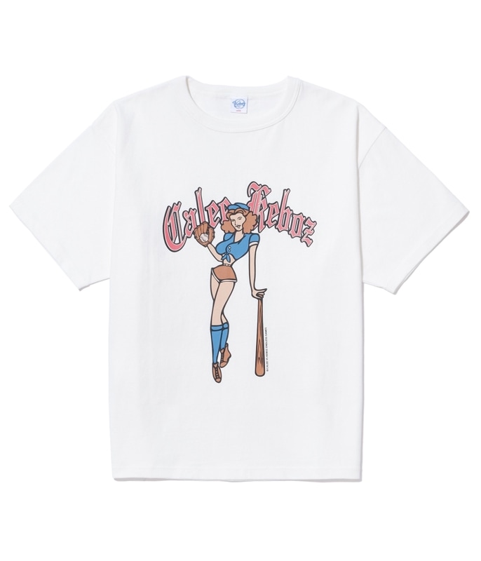 CALEE×KEBOZ PINUP GIRL S/S TEE【WHITE】