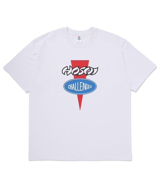 HOSOI × CHALLENGER FRONT LOGO S/S TEE【WHITE】