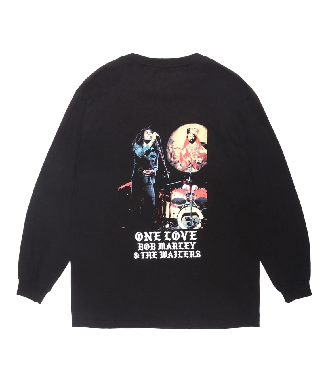 BOB MARLEY / CREW NECK LONG SLEEVE T-SHIRT (TYPE-1)【BLACK