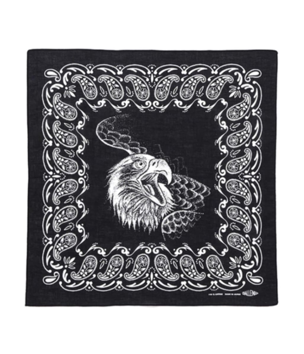 EAGLE HEAD BANDANA【BLACK】｜CHALLENGER｜MELTING POT（正規取扱店