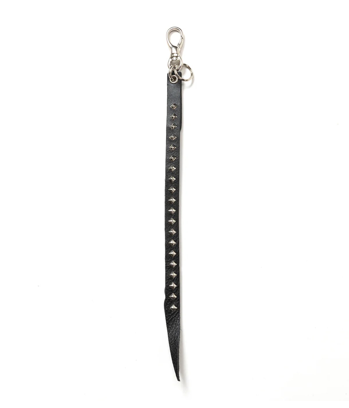 STUDS & KNITTING LEATHER LONG KEY RING