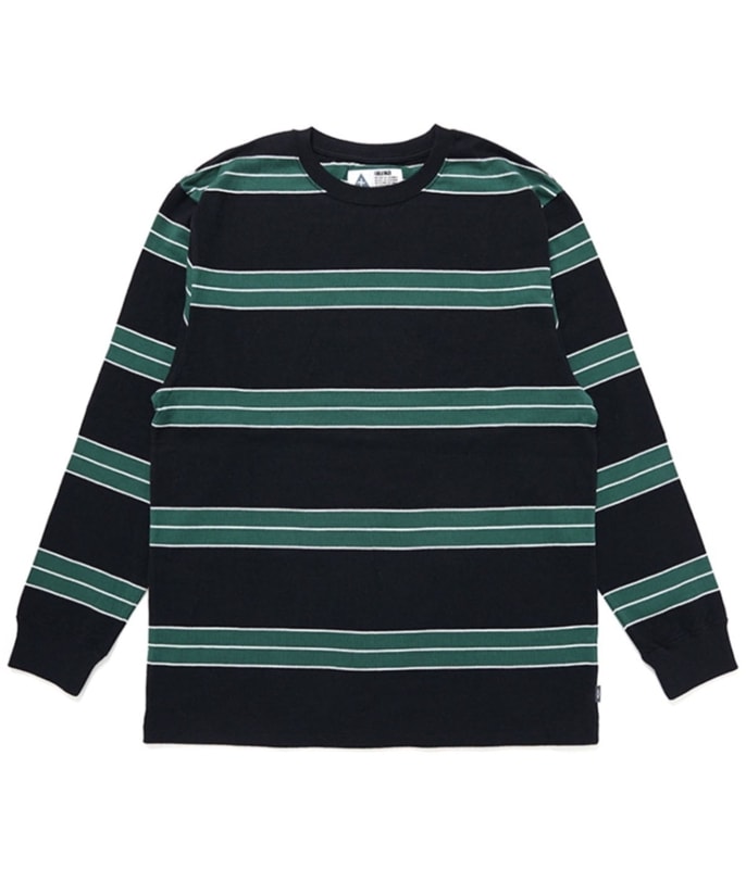 L/S CLASSIC BORDER TEE【BLACK×GREEN】