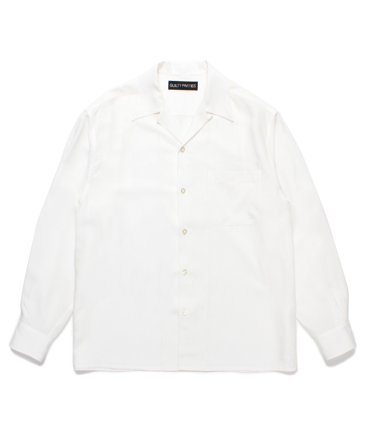 50'S OPEN COLLAR SHIRT L/S (TYPE-1)【WHITE】｜WACKO MARIA｜MELTING