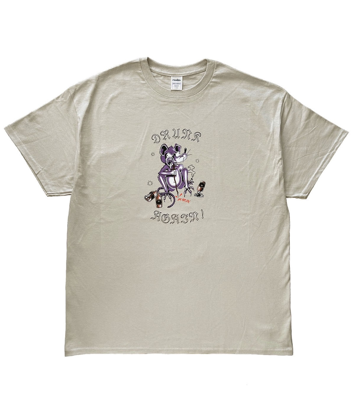 DRUNK AGAIN T SHIRTS【BEIGE】