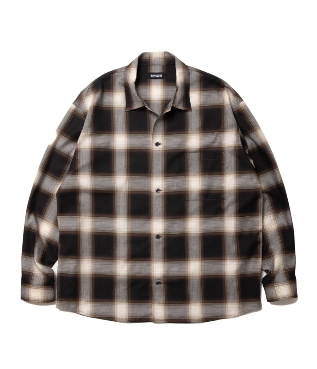 maison mill OPEN COLLAR SHIRTS グレーチェック maison mill OPEN COLLAR SHIRTS グレーチェック maison mill