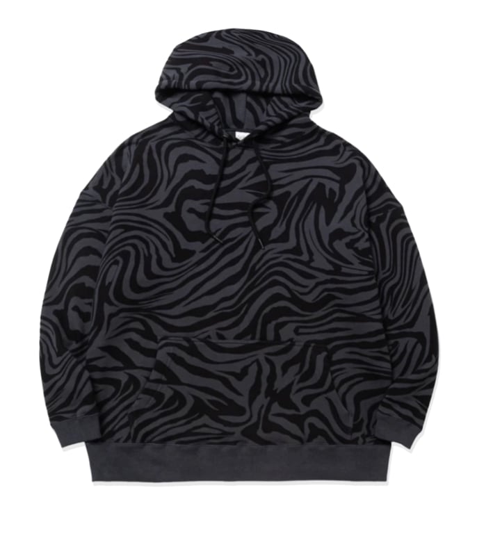 ZEBRA PATTERN DROP PULLOVER HD【BLACK/CHARCOAL】