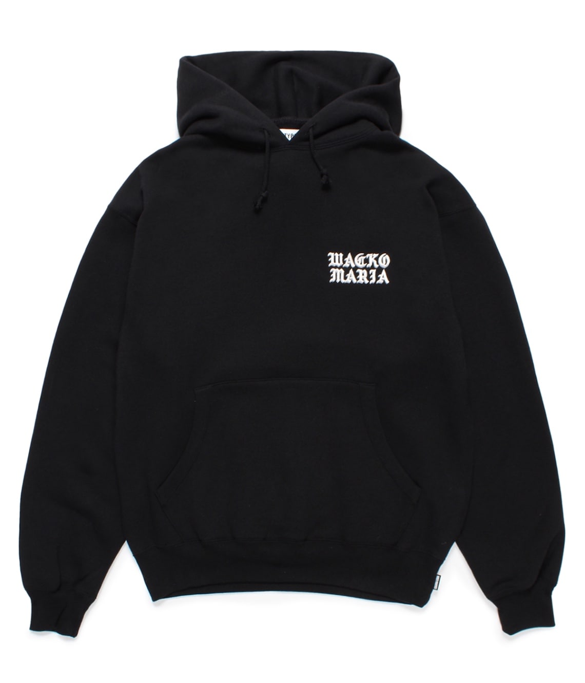 MIDDLE WEIGHT PULLOVER HOODED SWEAT SHIRT (TYPE-2)【BLACK】｜WACKO
