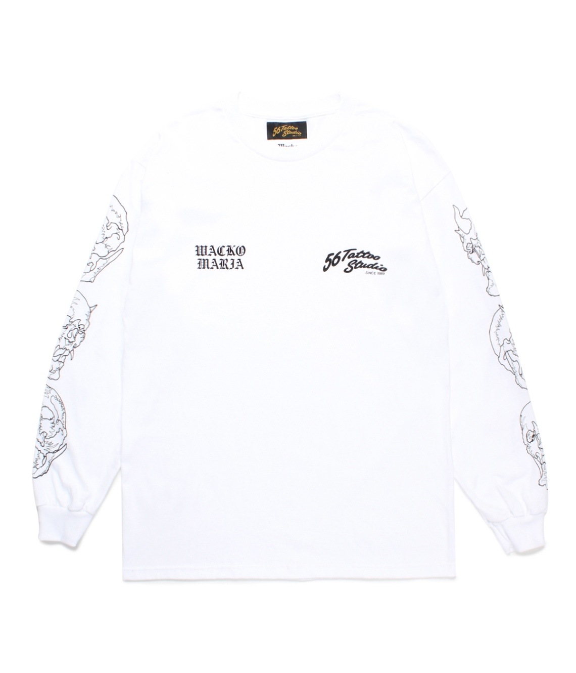 56 TATTOO STUDIO / LONG SLEEVE T-SHIRT【WHITE】｜WACKO MARIA
