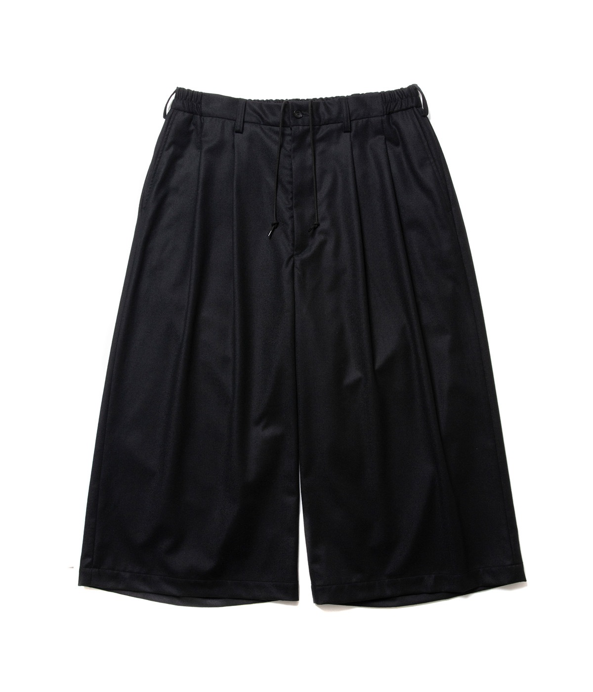 CA/W Flannel Shin Cut Wide Easy Trousers【BLACK】｜COOTIE 