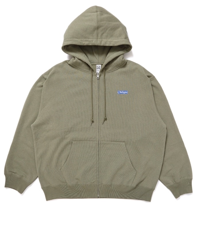 BAR LOGO ZIP HOODIE【KHAKI】