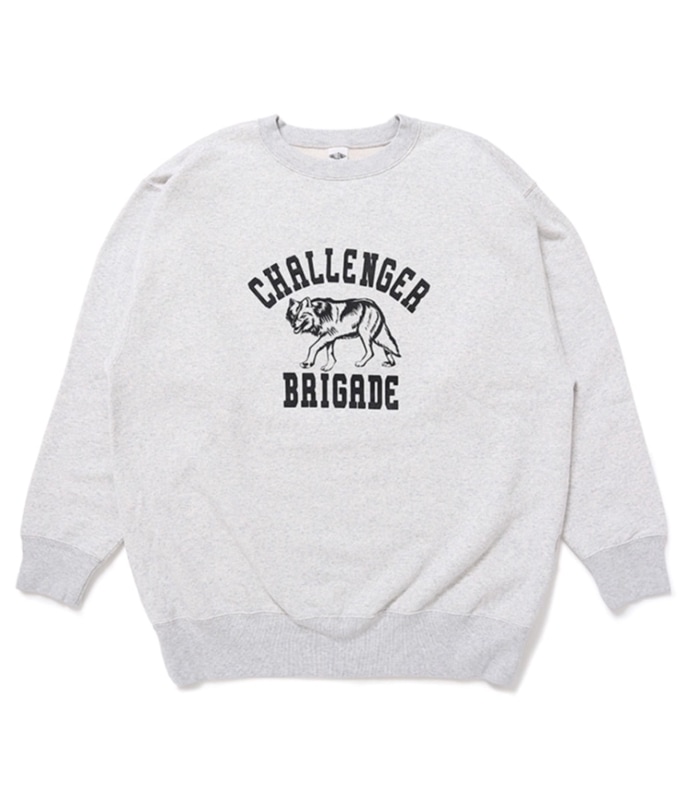 WOLF COLLEGE C/N SWEAT【GRAY】