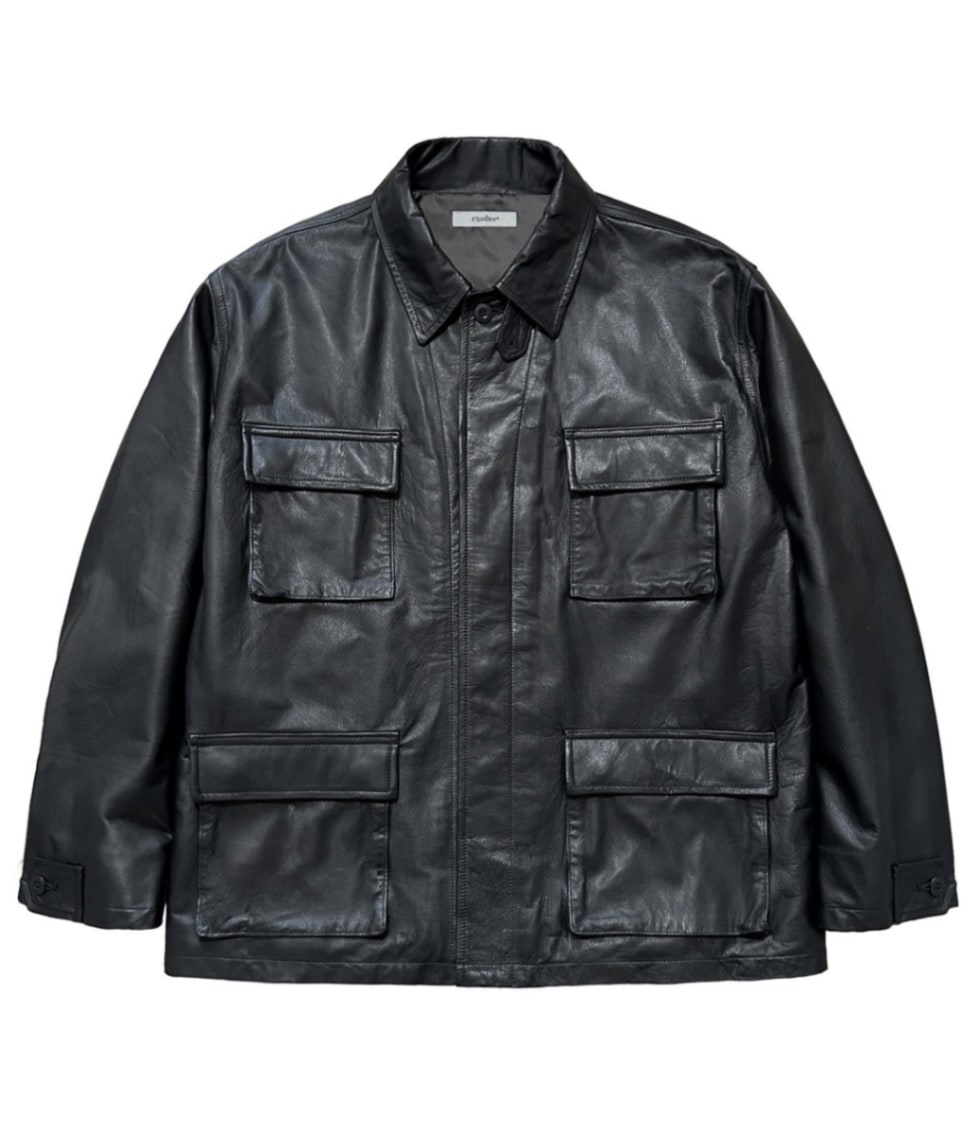 exodus エクソダス ブラック レザー ダブル スモーキングジャケット LEATHER DOUBLE SMOKING JACKET【BLACK】｜EXODUS｜MELTING POT