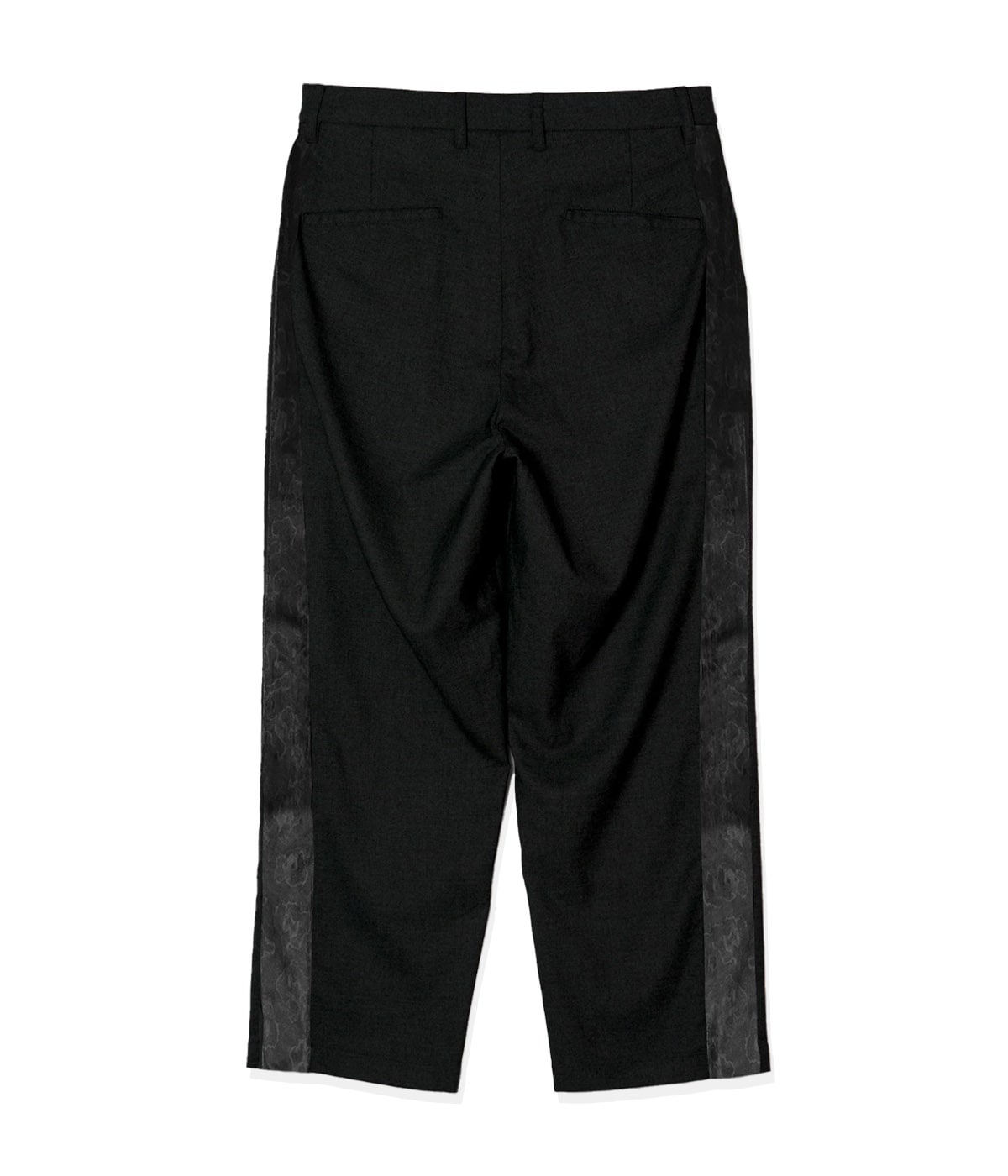 SIDE LINE TUCK SLACKS【BLACK】