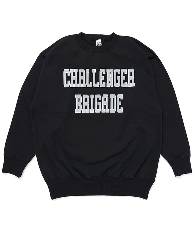 COLLEGE LOGO C/N SWEAT【BLACK】