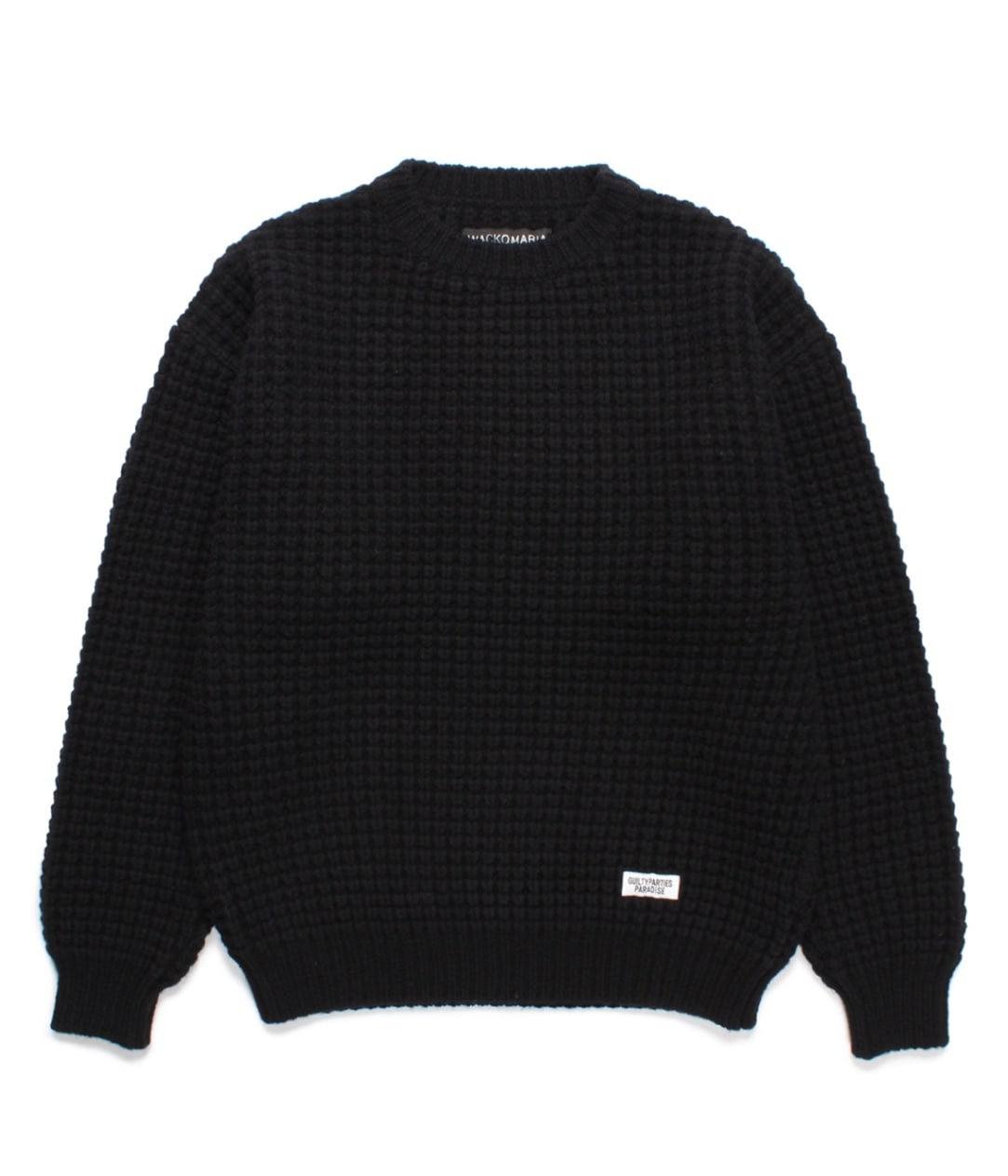 WAFFLE KNIT SWEATER【BLACK】｜WACKO MARIA｜MELTING POT（正規