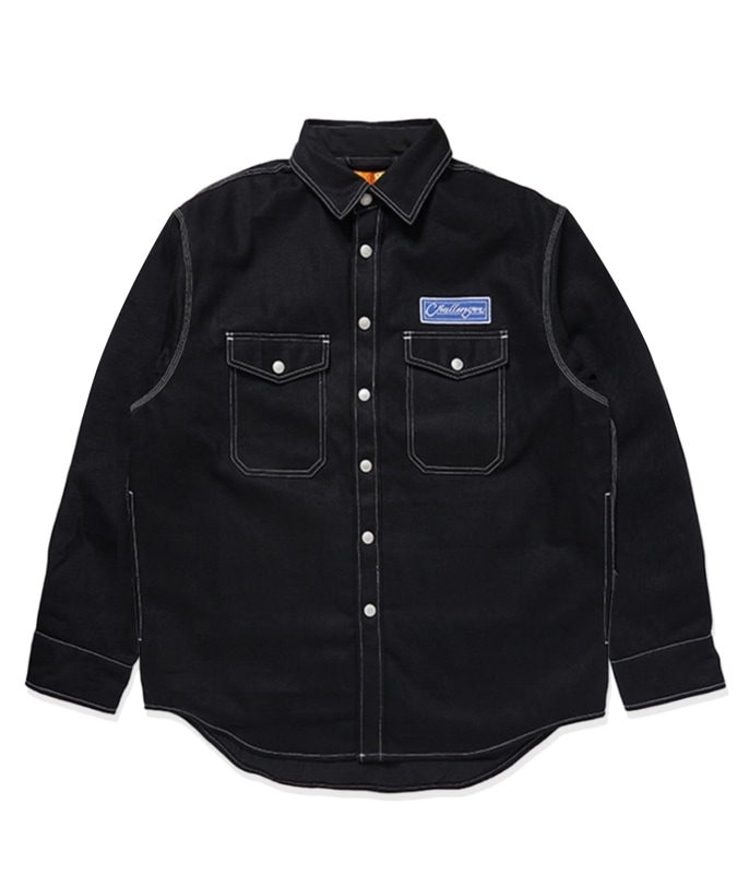 DENIM LINING SHIRT【BLACK】