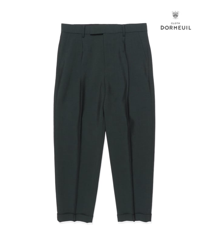 DORMEUIL / PLEATED TROUSERS (TYPE-1)【D-GREEN】