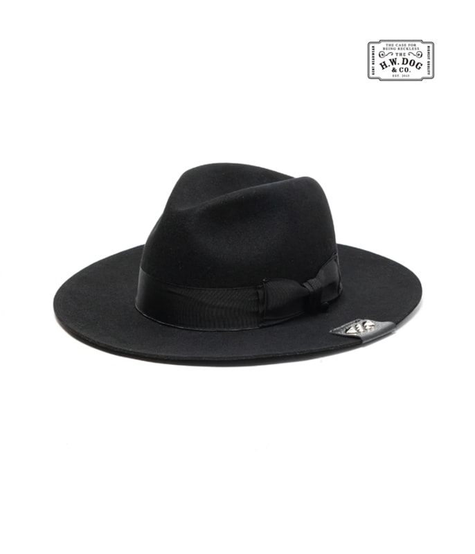 × THE H.W.DOG&CO. WOOL HAT【BLACK】
